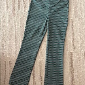 Rachel Zoe Green and Navy Geometric Slim Pants